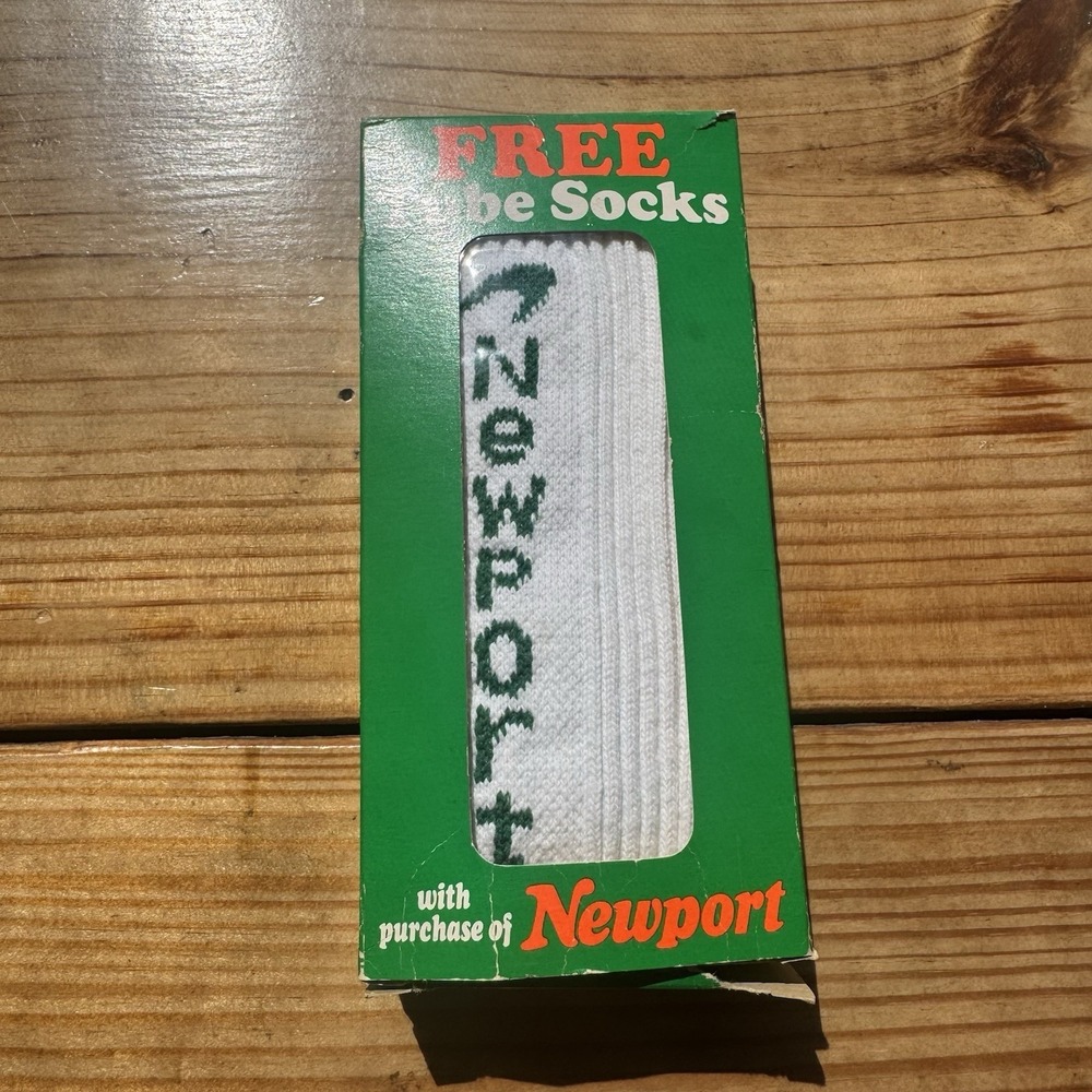 Vintage 1991 Newport Promo Tube Socks USA New in Box
